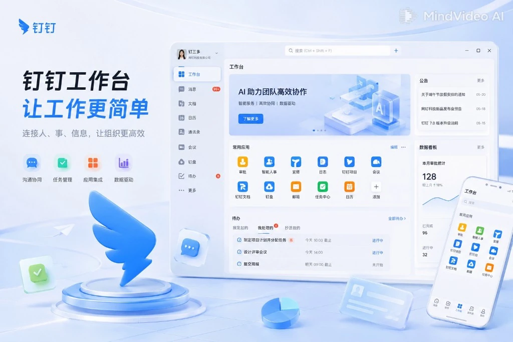 钉钉网页版官网数据看板与经营可视